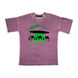 SAUDI ARABI PURPLE WASHED HEAVY-WEIGHT T-SHIRT